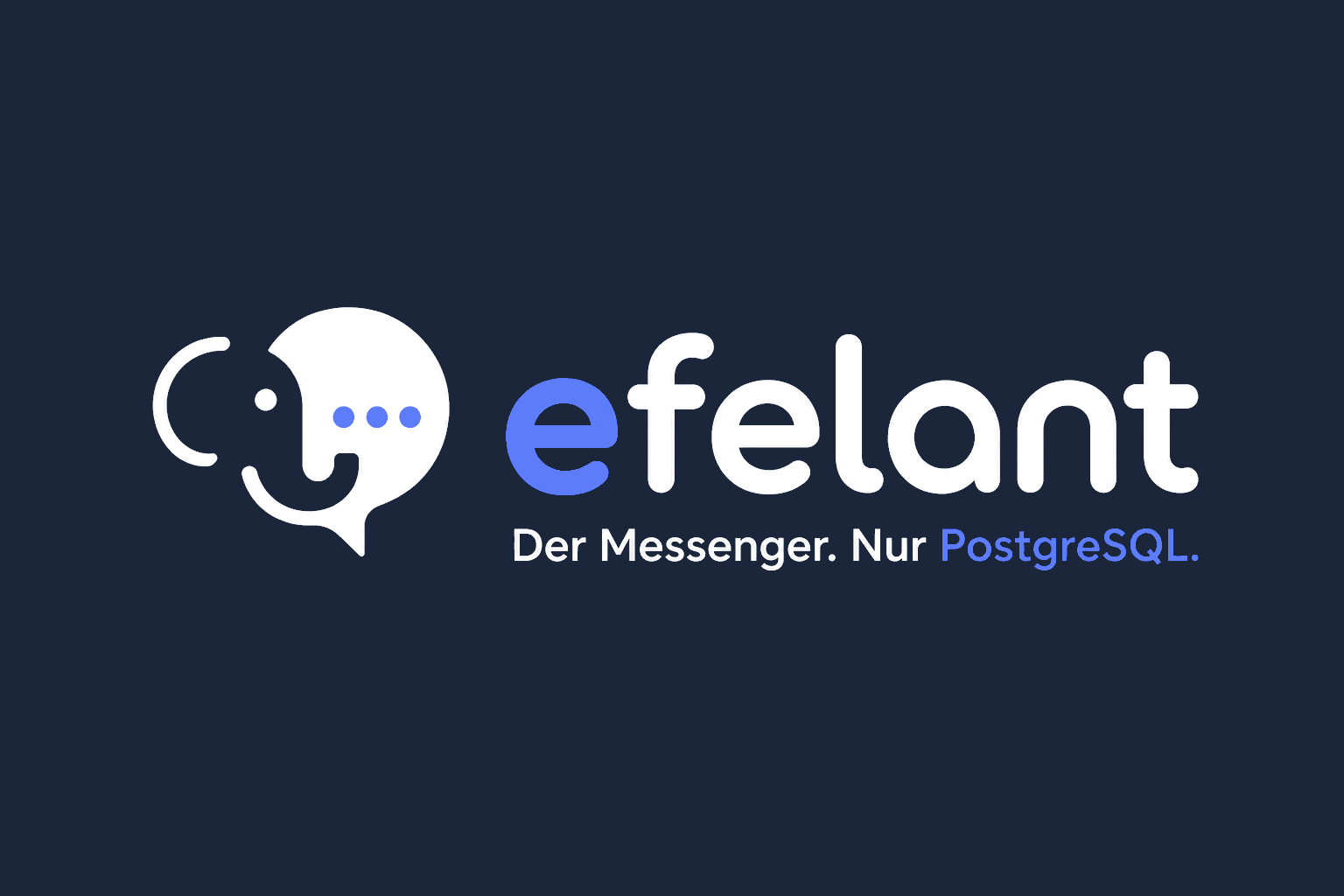 efelant wordmark on navy