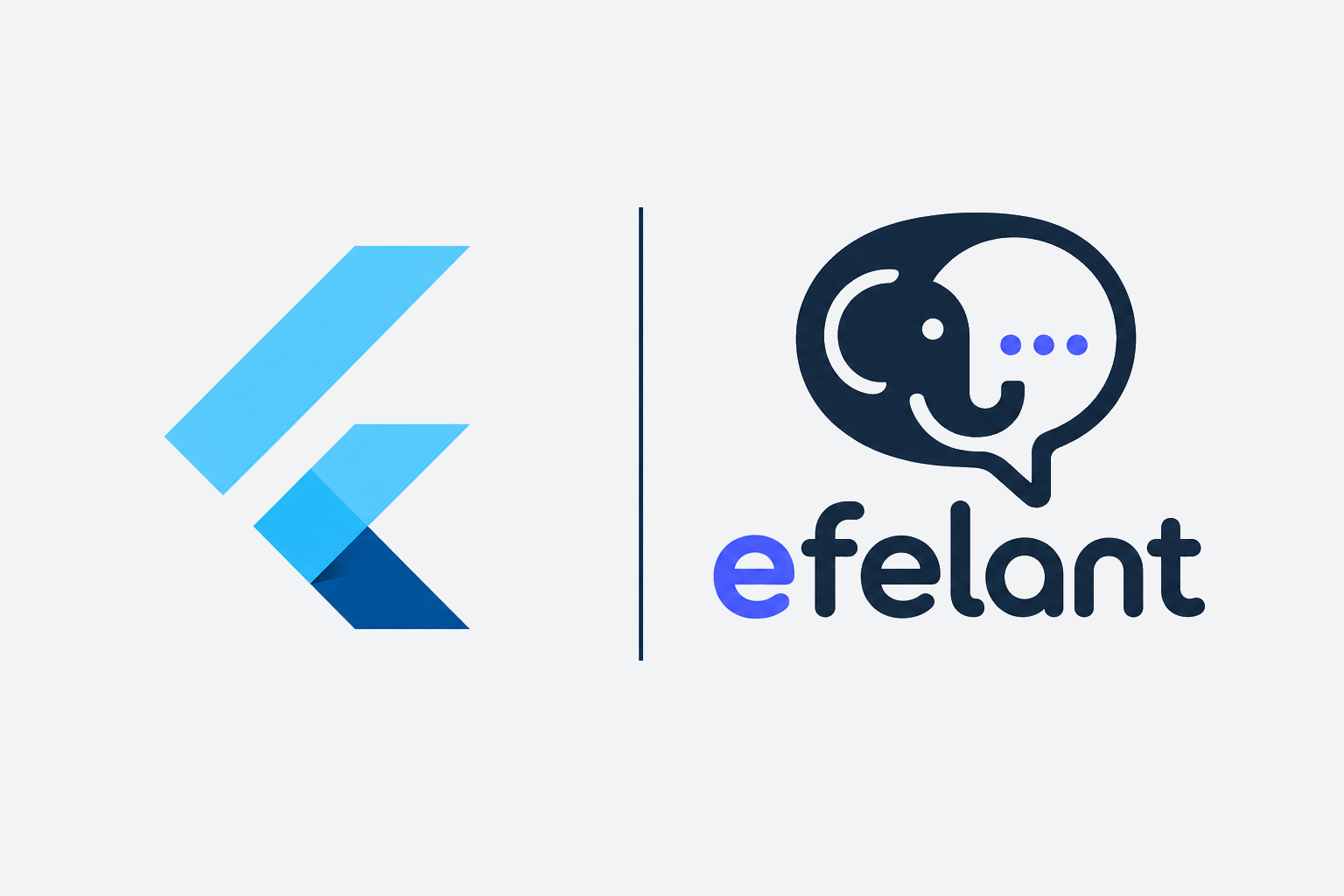 Flutter and efelant marks side by side